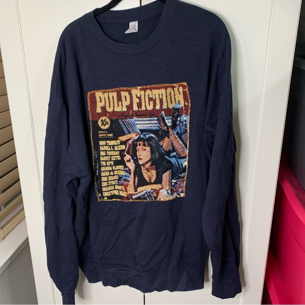MJ Apparel Pulp Fiction Woven Poster Graphics Sweatshirt